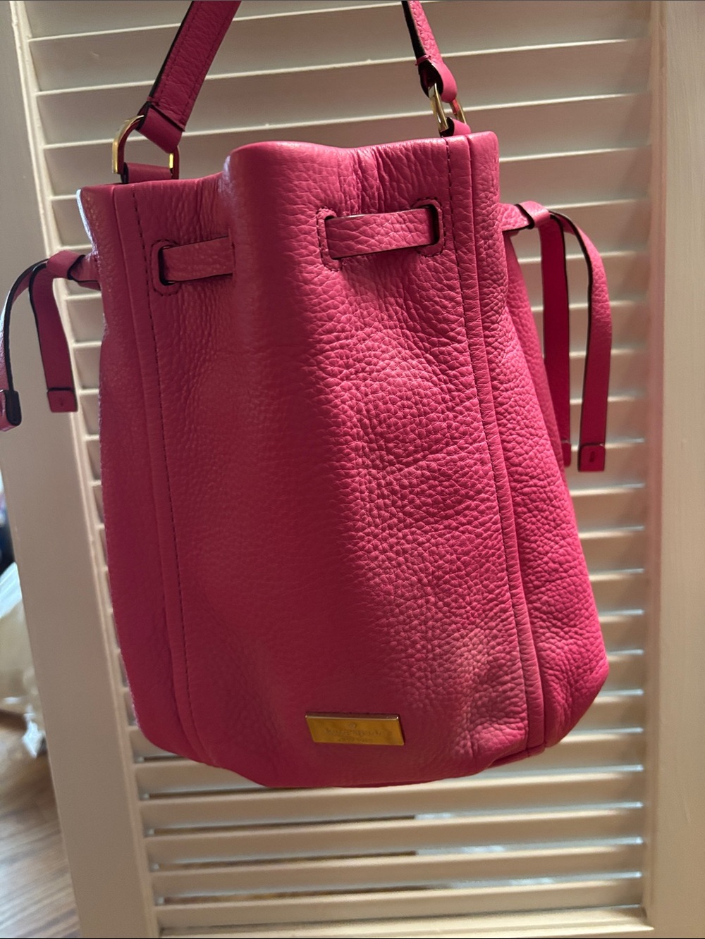 Kate Spade Women's Pink Leather Bucket Bag